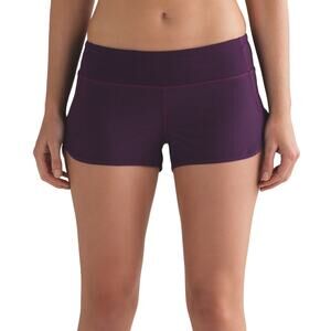 Lululemon Athletica Four-Way Stretch Darkest Magenta Speed Shorts Women's Size 8